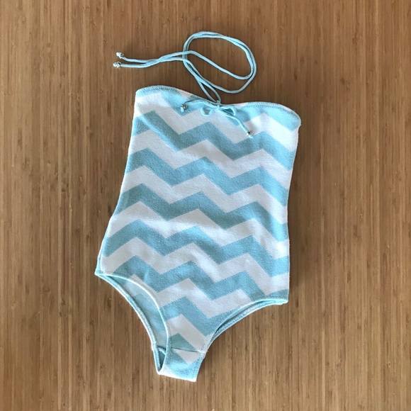 Anthropologie Undrest Knitted Chevron Swimsuit, XS - Picture 3 of 4